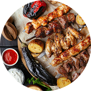 Grilled skewers
